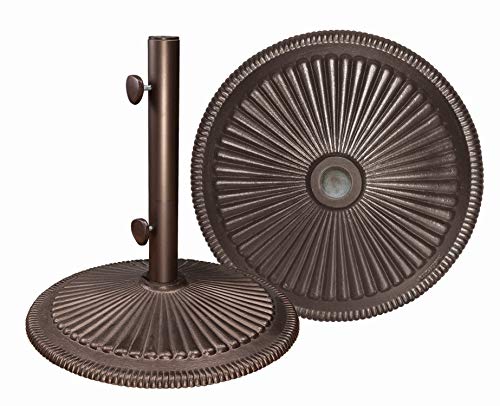 SimplyShade Coral Free-Standing 50 Pound Cast Iron Patio Umbrella Base Bronze