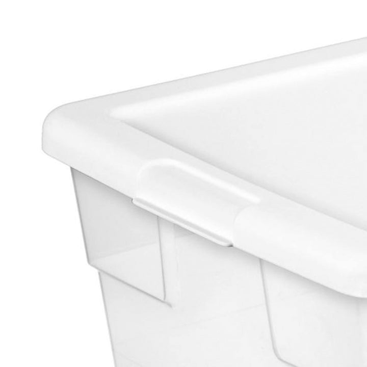 Sterilite? 16 Quart Basic Clear Storage Box with White Lid