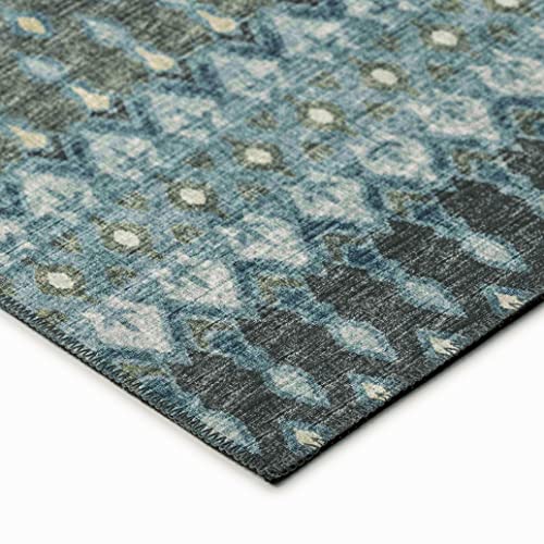 Machine Washable Indoor/ Outdoor Addison Bravado Geometric Ikat Rug