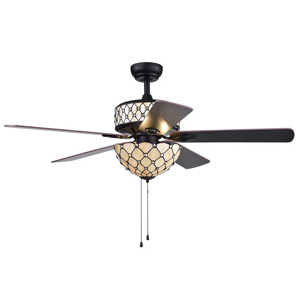 Warehouse of Tiffany CFL-8279BL Ceiling Fan 52" Black