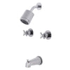 Kingston Brass KBX8141ZX Millennium Tub and Shower Faucet Polished Chrome