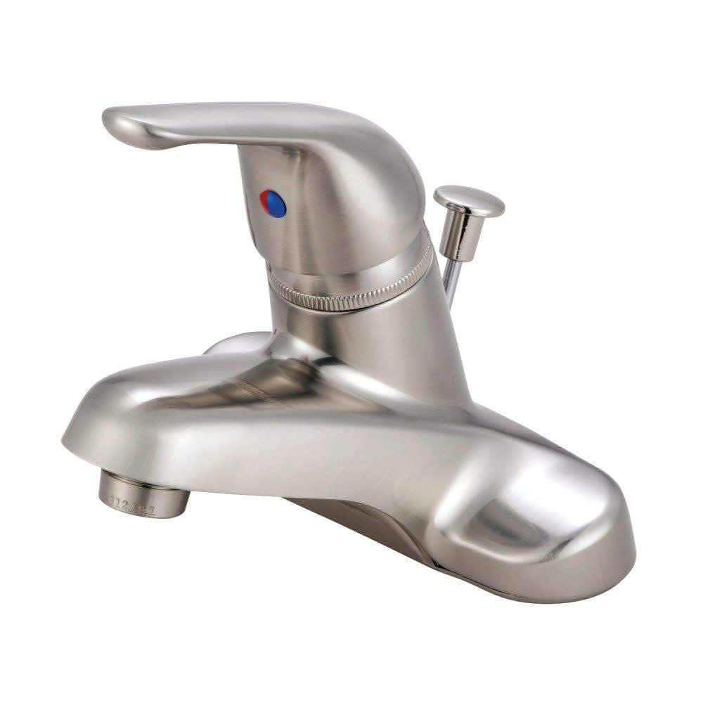 Kingston Brass KB541 Chatham Center Set Bathroom Faucet with Pop-Up Drain Brushed Nickel