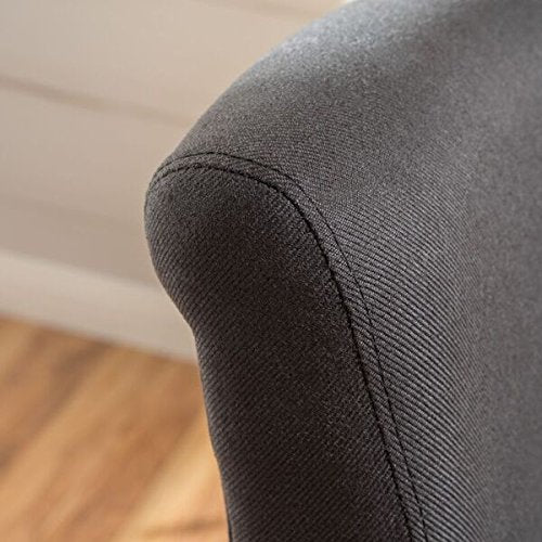 Christopher Knight Home Tracy Fabric Swivel Barstool Dark Charcoal