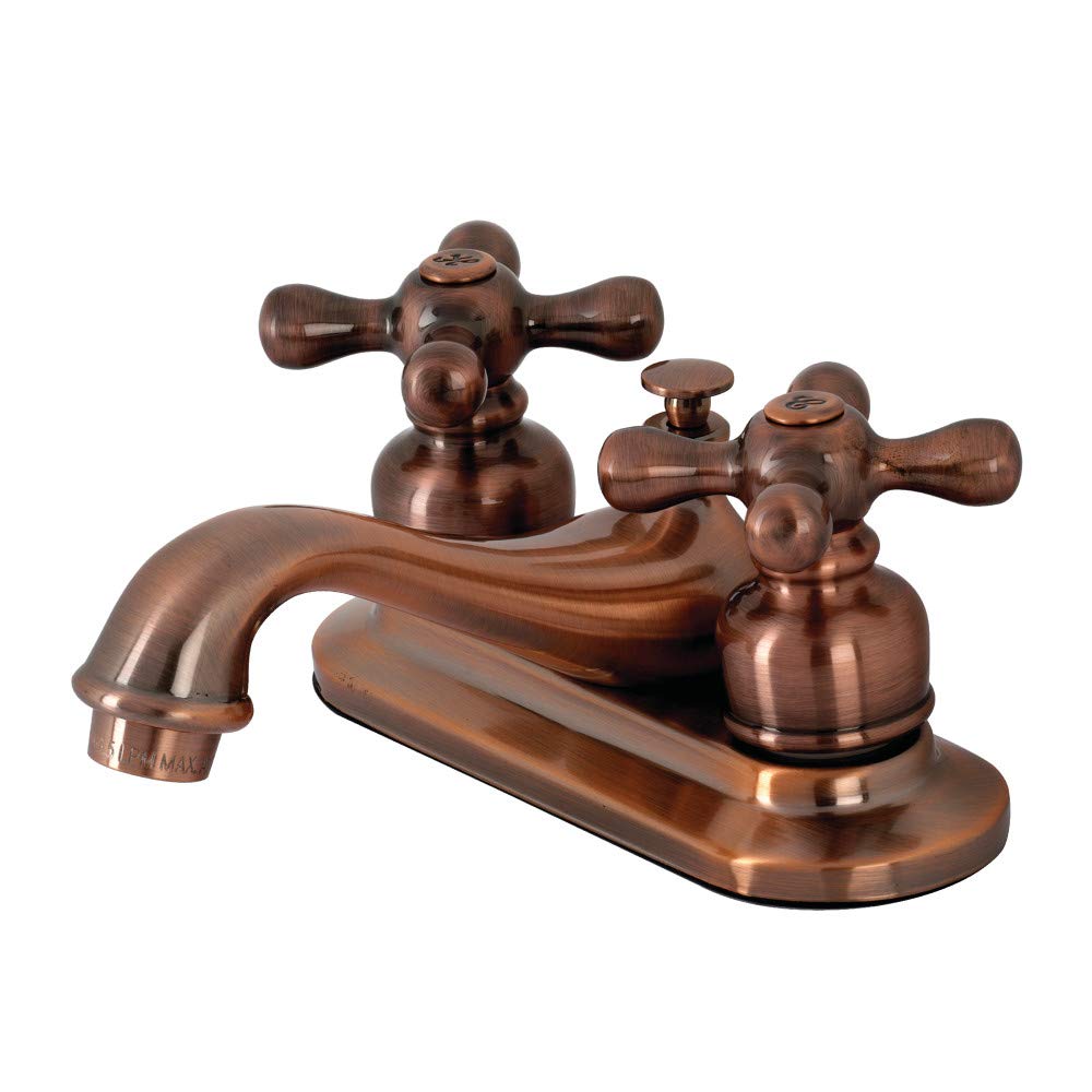 Kingston Brass KB606AX Restoration 4 in. Centerset Bathroom Faucet Antique