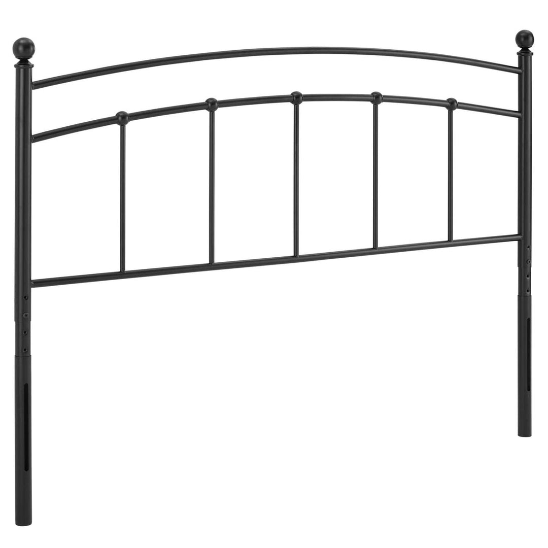 Modway Abigail Queen Metal Headboard in Black