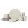 Stone by Mercer Project HEKONDA Modern Stonewre 16-Piece Dinnerwre Set Plte Beige - 16 Piece