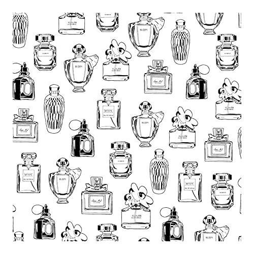 White Perfume Bottles Wallpaper 20.5 X Abstract Washable