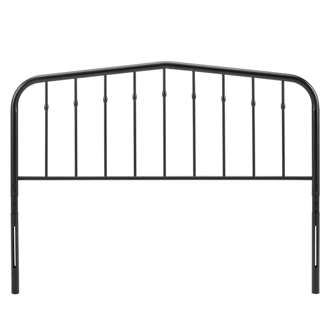 Modway Lennon Modern Farmhouse Metal Queen Headboard in Black