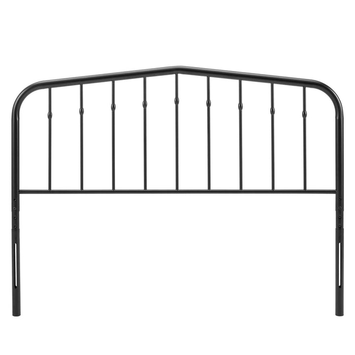 Modway Lennon Modern Farmhouse Metal Queen Headboard in Black