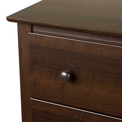 Ellsworth E-2428-ELL Tall 2-Drawer Nightstand (Espresso) with Shelf and