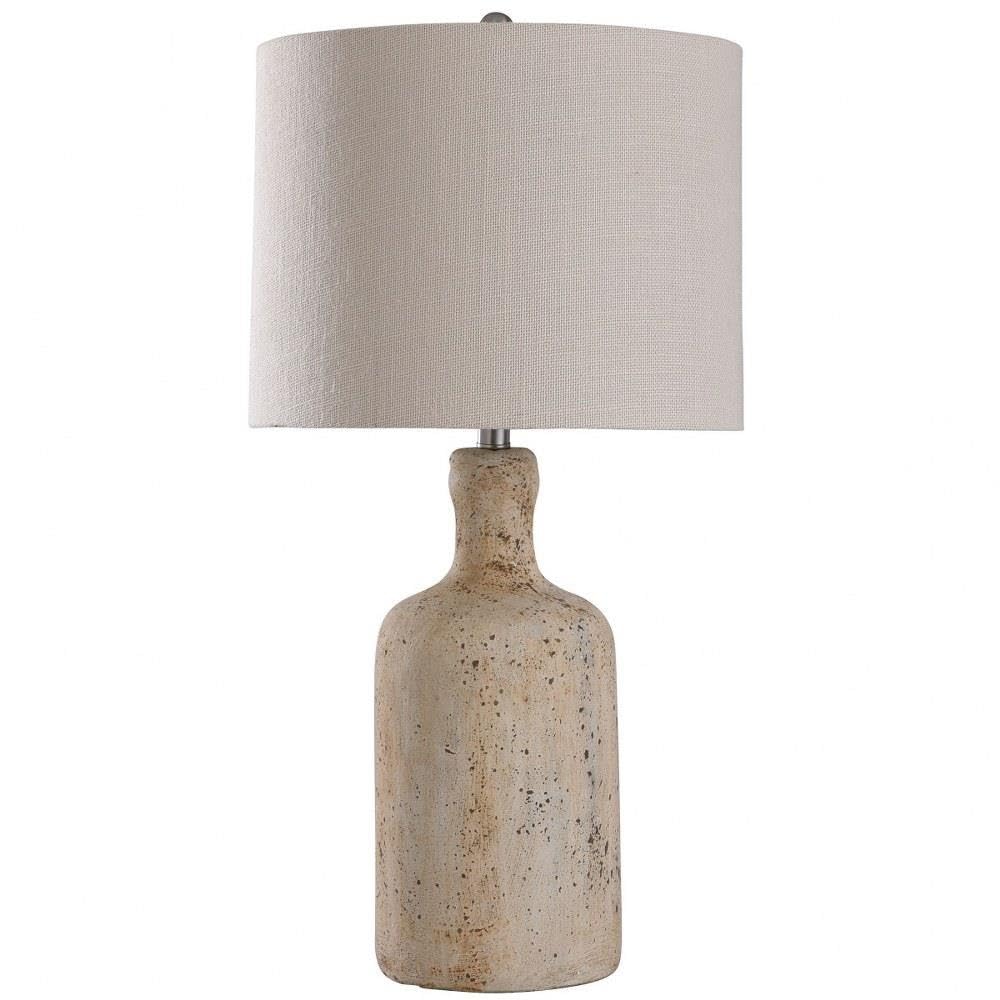 Olney Multi-Color Cream Concrete Bottle Table Lamp