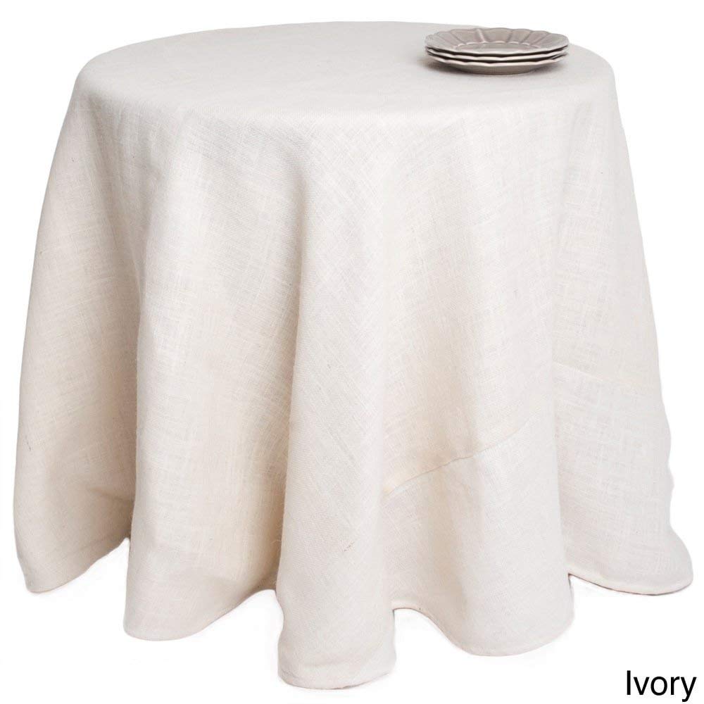 Round Burlap Tablecloth