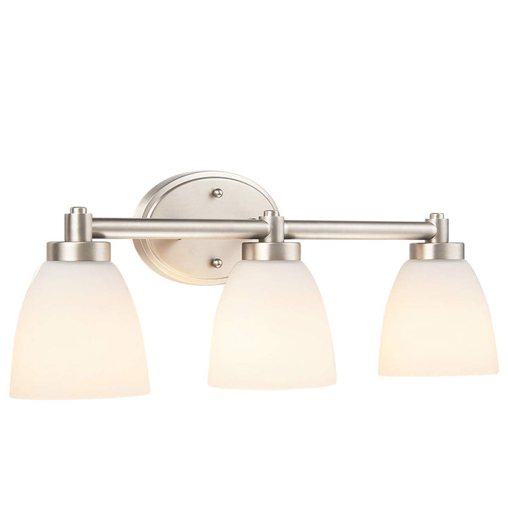 Eurus Home 3-Light Bathroom Vanity Light Fixture Brushed Nickel|Bathroom