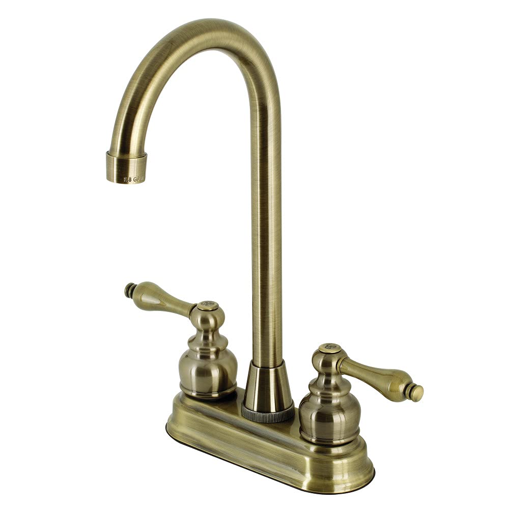 Kingston Brass KB493AL Victorian Bar Faucet Antique Brass 10.94 x 6.38 x 2.38