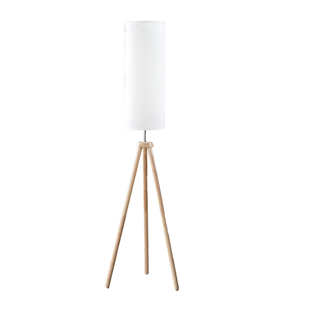 Modern Natural Tripod Floor Lamp Brown Contemporary