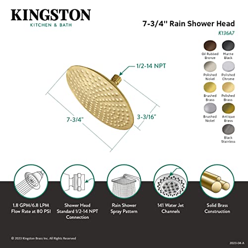 Kingston Brass K136A6 Victorian Shower Head Polished Nickel