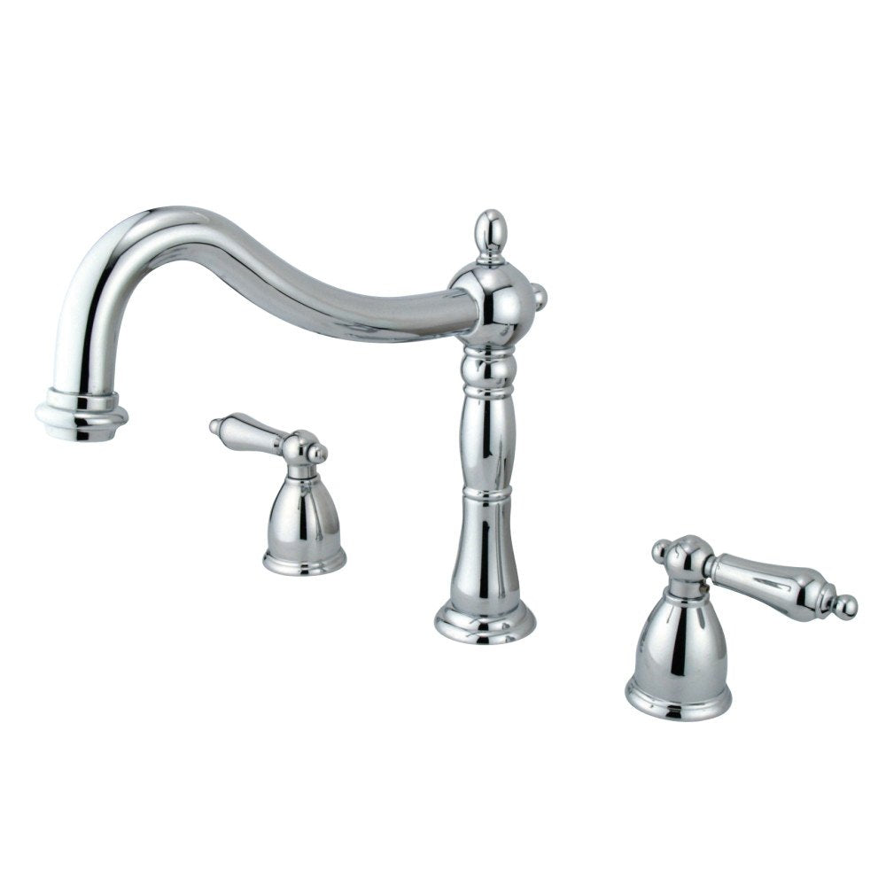 Kingston Brass KS1341AL Heritage Roman Tub Faucet 8-Inch Adjustable Center Polished Chrome