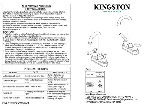 Kingston Brass NuvoFusion 4 in. Centerset Bar Faucet