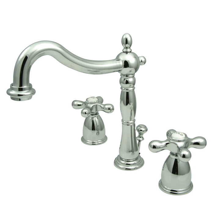 Kingston Brass KB1971AX Heritage Widespread Lavatory Faucet Polished Chrome