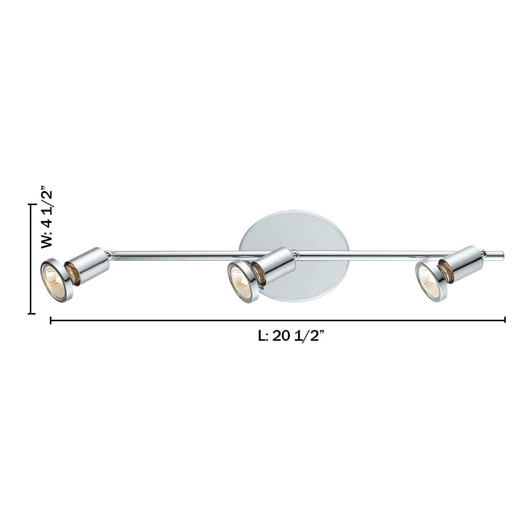 3-Light Chrome Track Light Modern Contemporary Iron - Diamond Home USA