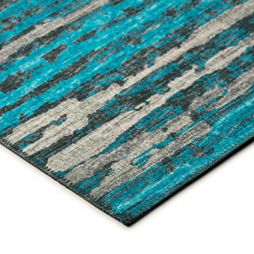 Addison Rugs Bravado ABV34 Peacock Washable 5' x 7'6" Indoor Outdoor Area Rug - Diamond Home USA