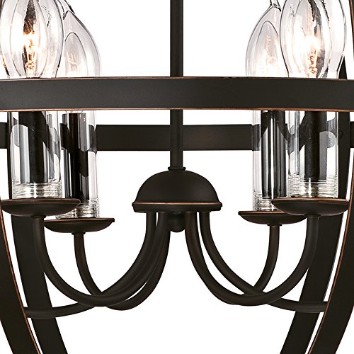 Westinghouse 6339000 Stella Mira Six-Light Outdoor Chandelier Oil Rubbed Bronze 6-Light