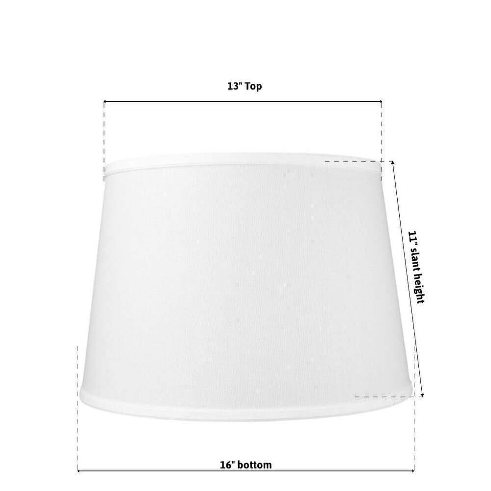 13x16x11" Slip Uno Fitter White Floor Lampshade Modern Contemporary - Diamond Home USA