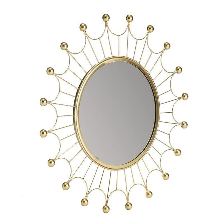 Gold Bulb Wall Mirror 25in X 1in Modern Contemporary