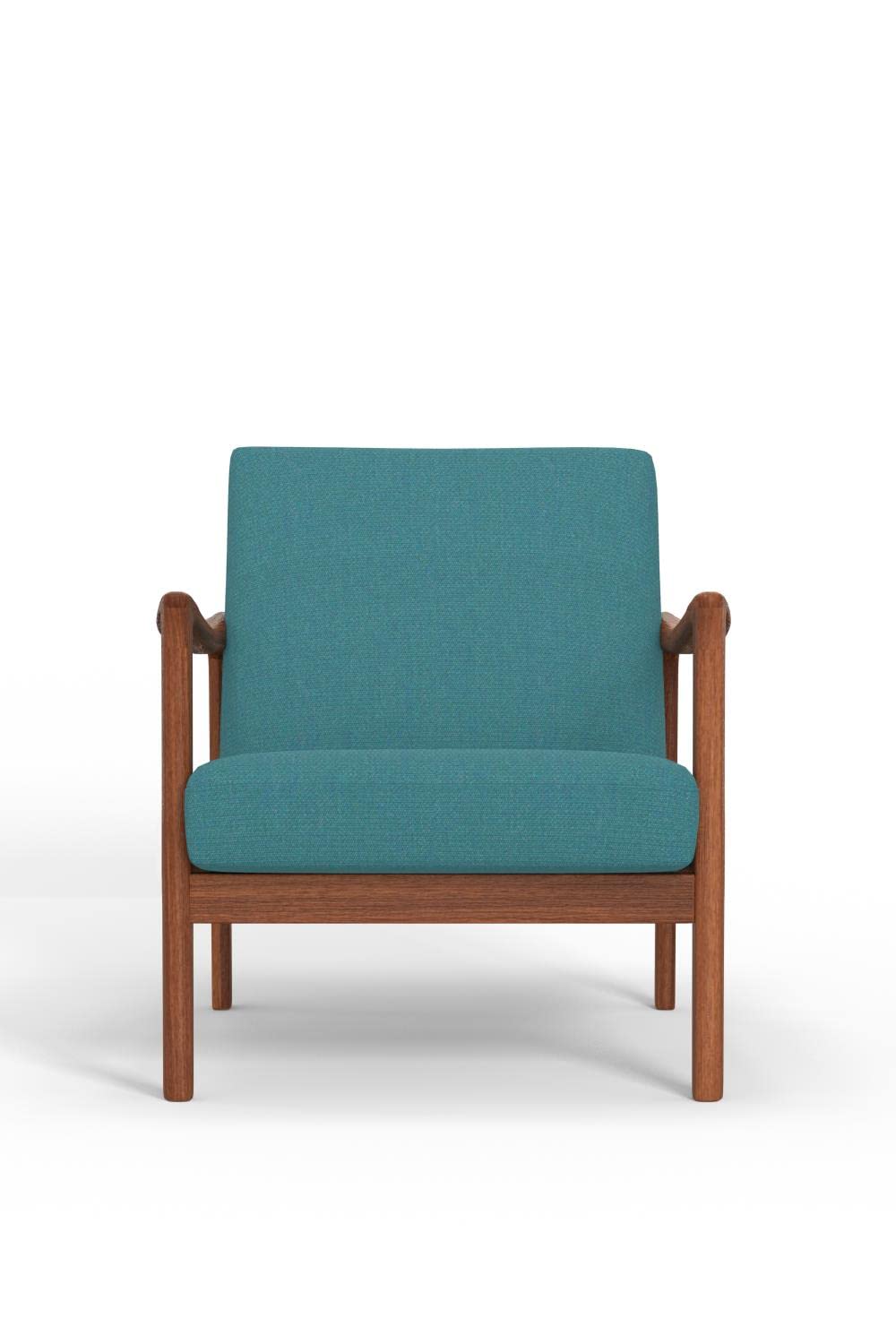 Alpine Furniture Zephyr Chair Turquoise Upholstery - Diamond Home USA