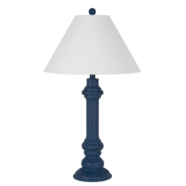 Polyresin 30" Table Lamp with Linen Shade Navy (Set of 2) Blue Traditional