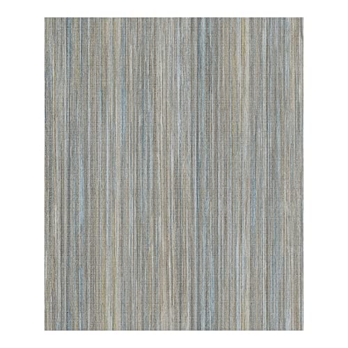 Multicolor Stripe Texture Wallpaper 21 X Blue Traditional Washable