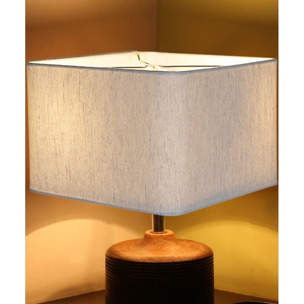 16x16x10 Rounded Corner Premiere Hardback Shallow Square Drum Lampshade Textured - Diamond Home USA