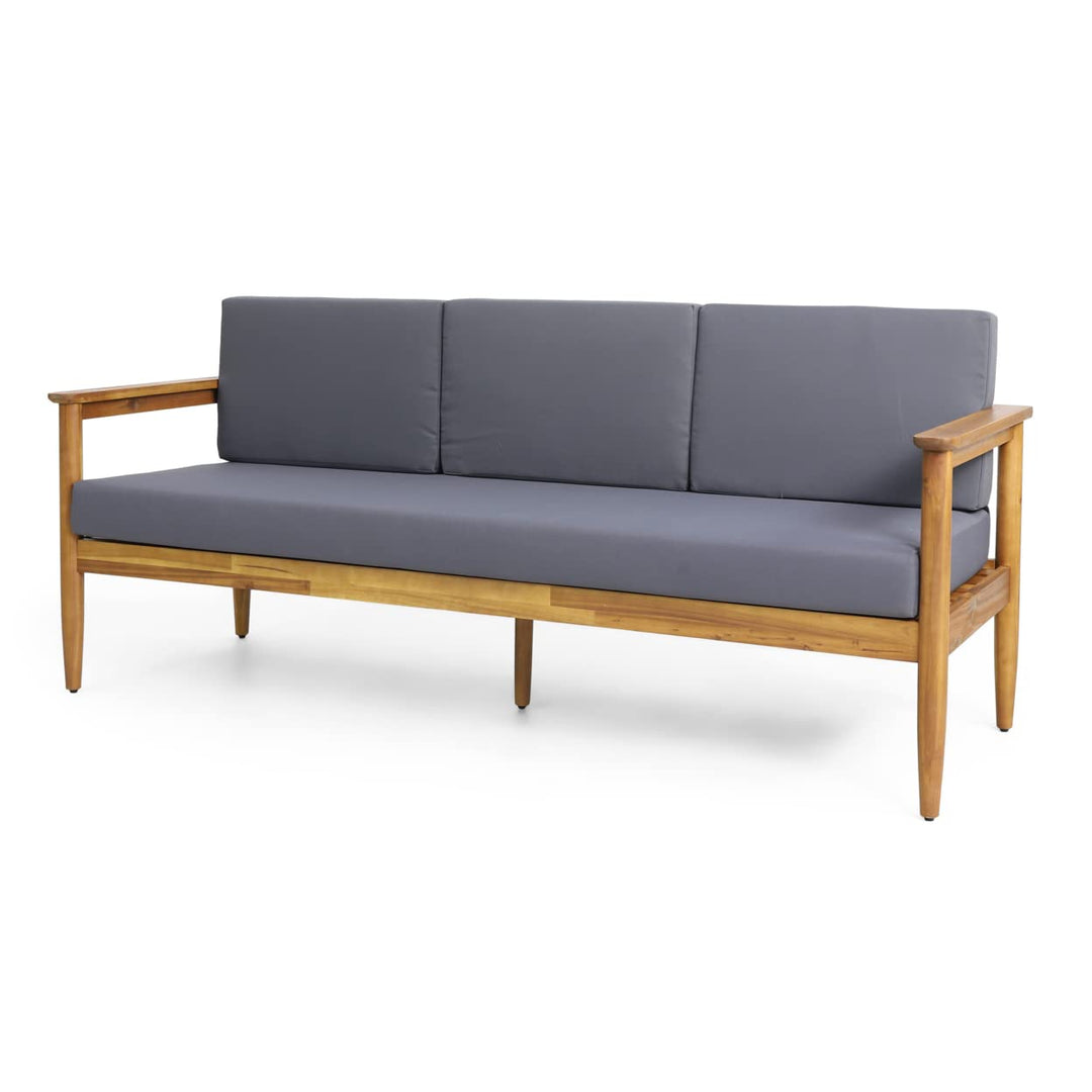 Christopher Knight Home Sofa Dark Gray + Teak