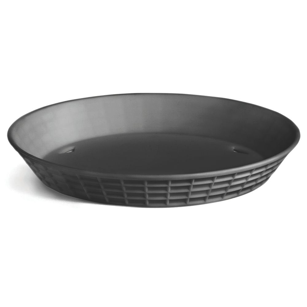 TableCraft 137512BK Black 12" Round Diner Platter - 12 / CS