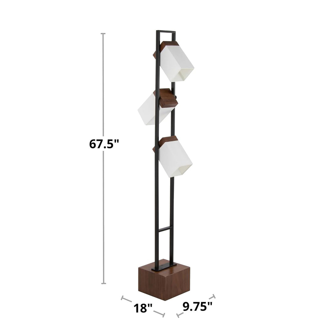 Porch Den 67.5" Floor Lamp Black Modern Contemporary Bulbs Included