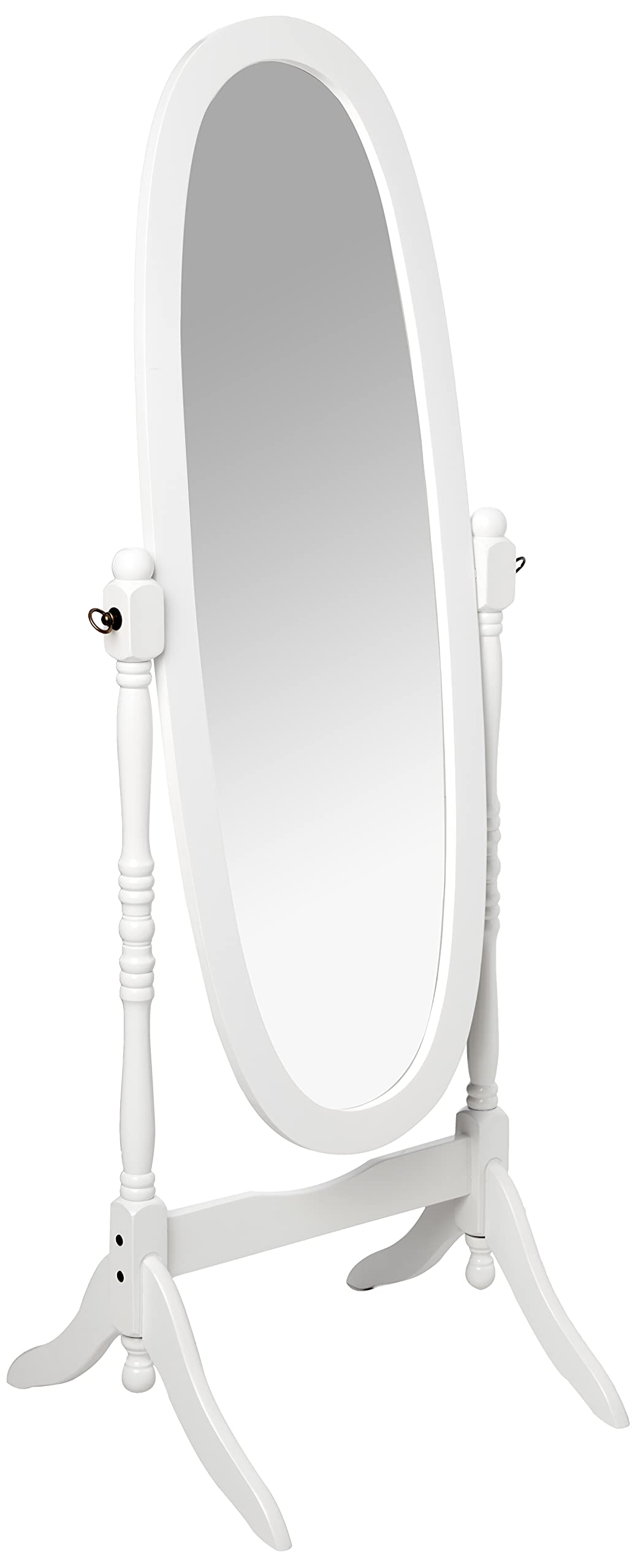 ORE Floor Mount International Cheval Standing Mirror 59.5" Height White Finish