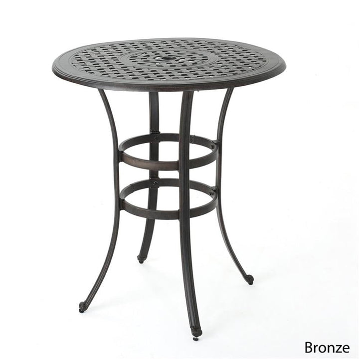 Christopher Knight Home Alfresco Outdoor 37" Cast Aluminum Round Bar Table