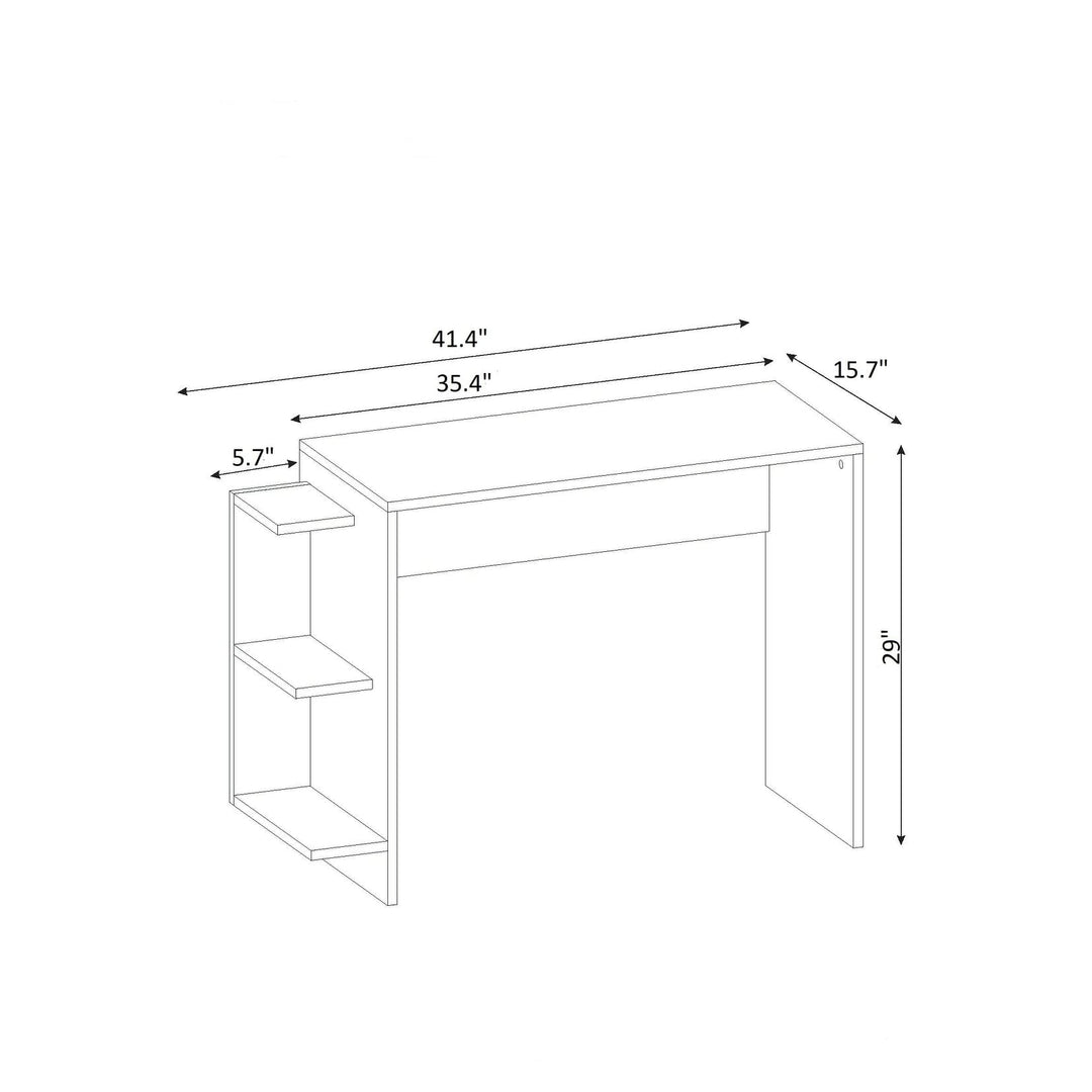 Modern Desk White Contemporary Rectangular Wood Finish Includes Hardware