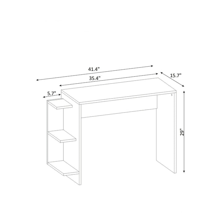 Modern Desk White Contemporary Rectangular Wood Finish Includes Hardware