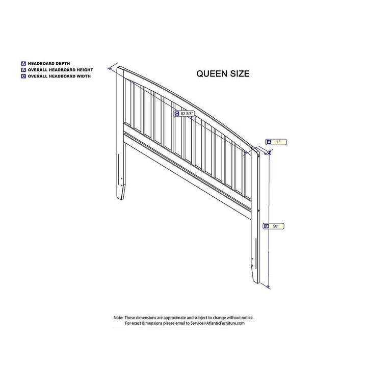 AFI Richmond Size Headboard with Attachable Charger in