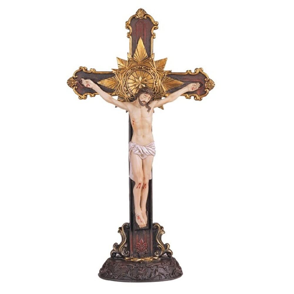 Jesus Nailed On The Cross 12" h Crucifix Holy Statue Religious Decoration