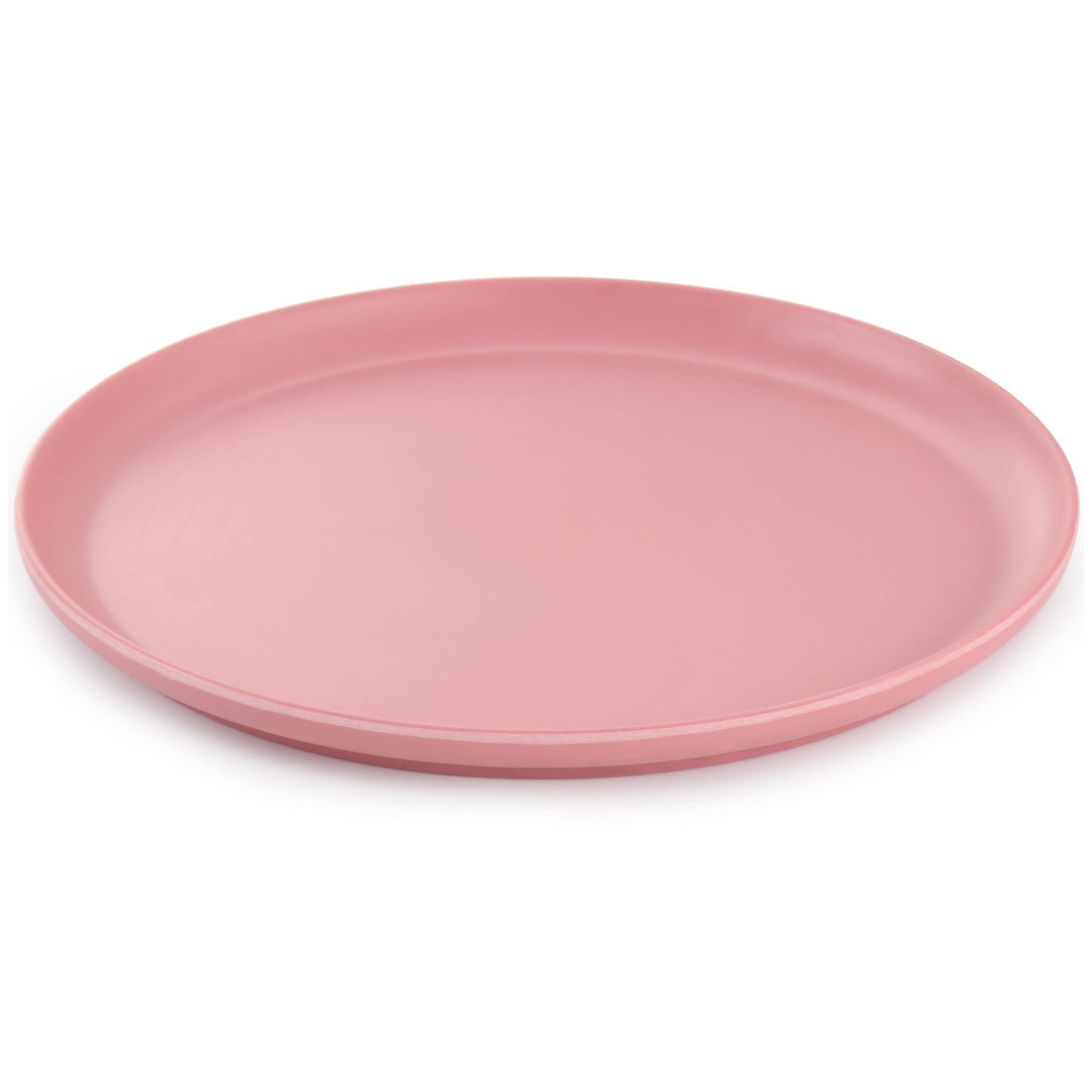 12 Piece Round Dinnerware Set In Pink Pieces Solid Casual - Diamond Home USA