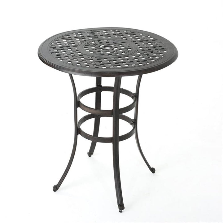 Christopher Knight Home Alfresco Outdoor 37" Cast Aluminum Round Bar Table