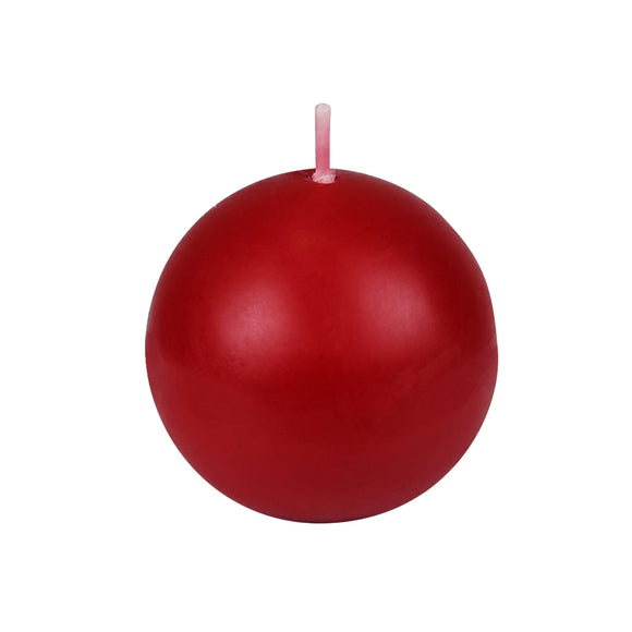 Zest Candle CBZ-008 12-Piece Ball Candles 2-Inch Red Count