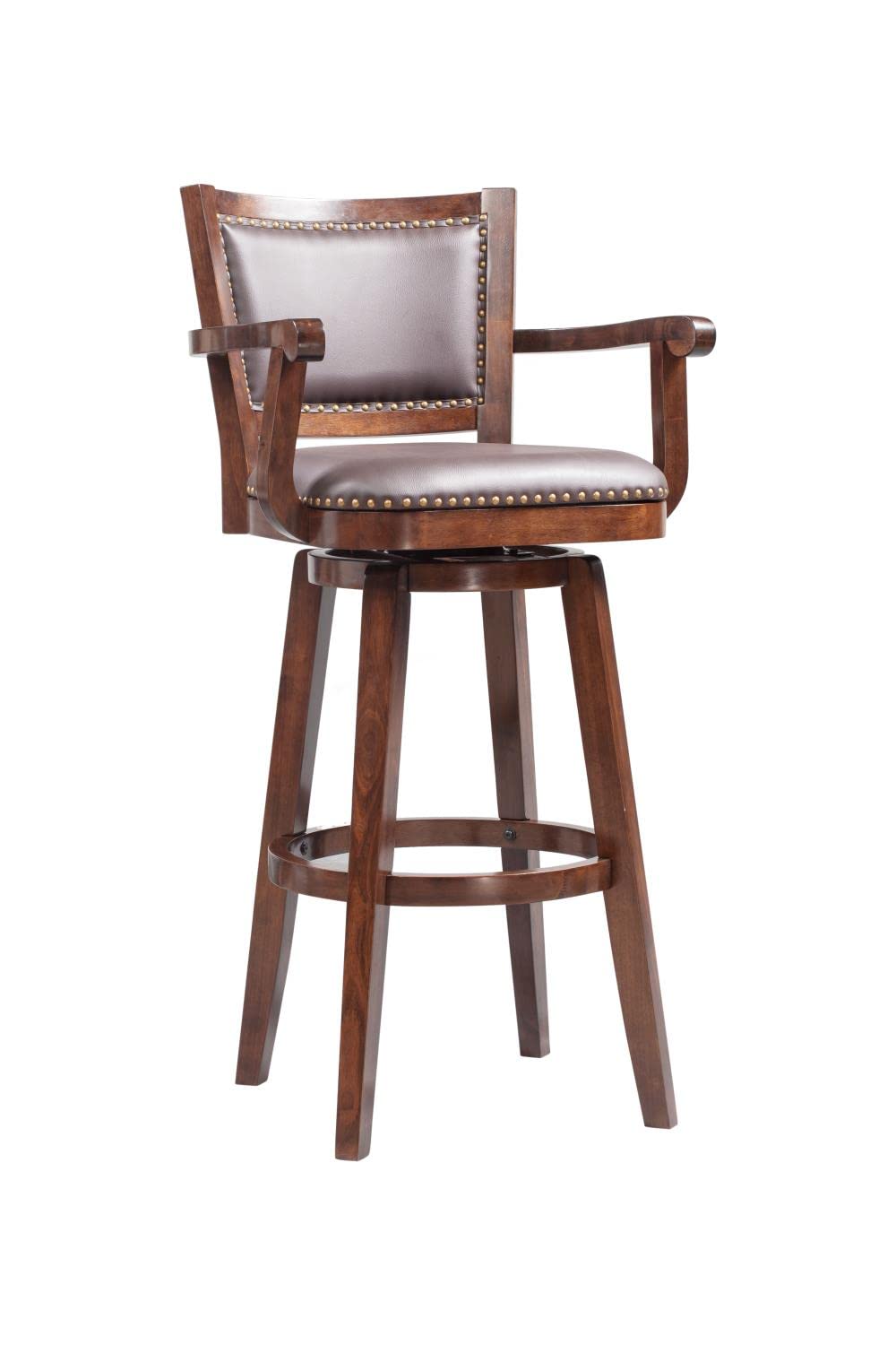 Boraam Broadmoor Swivel Extra Tall Barstool 50-Inch Cappuccino