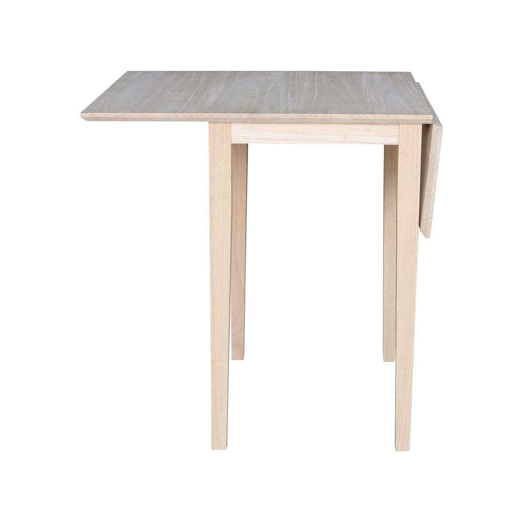 International Concepts Small Drop-leaf Table Unfinished