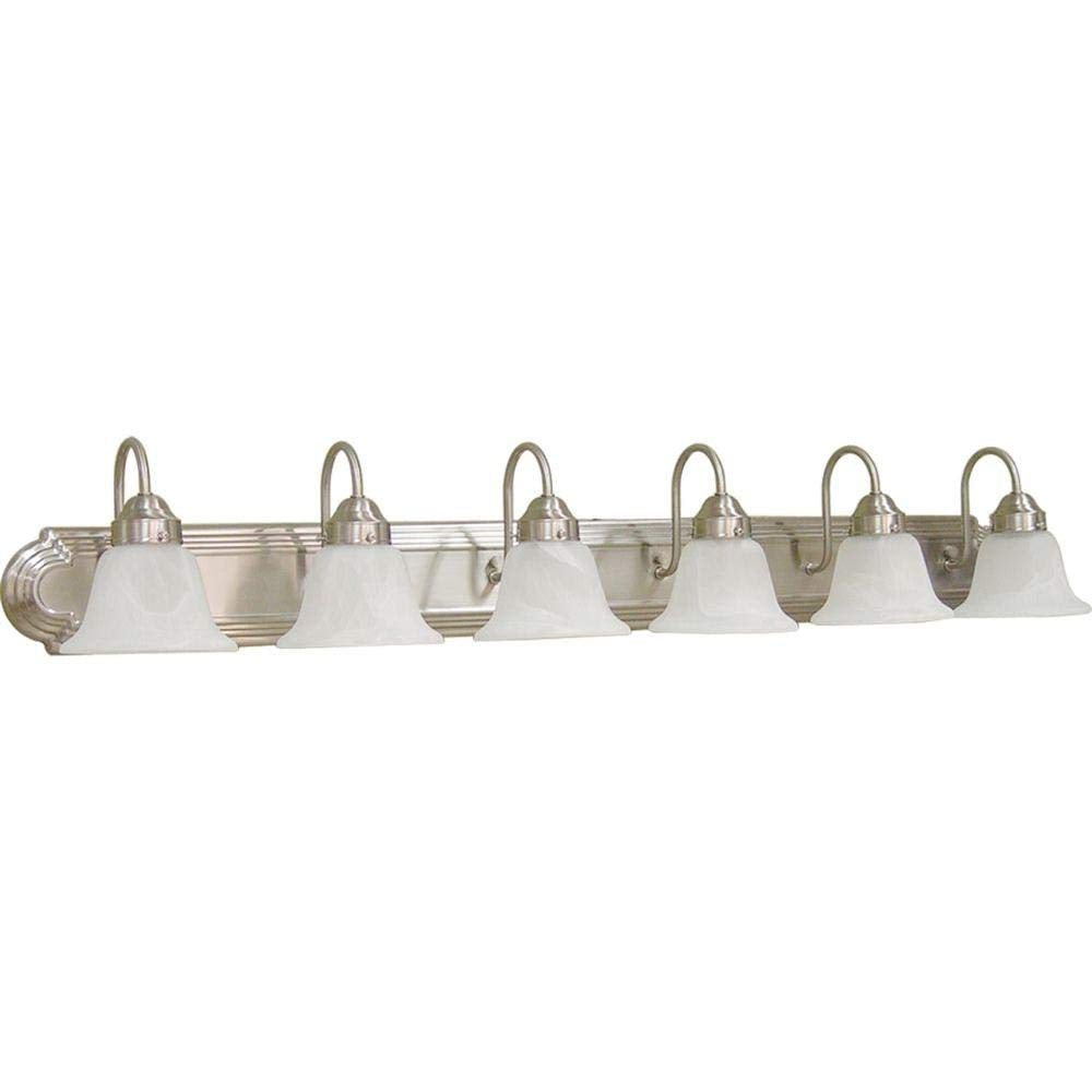 Volume Lighting V1346-33 Vanity Fixture 6-Light 48" Brushed Nickel