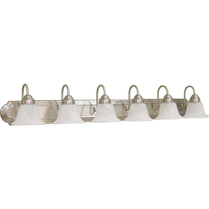 Volume Lighting V1346-33 Vanity Fixture 6-Light 48" Brushed Nickel