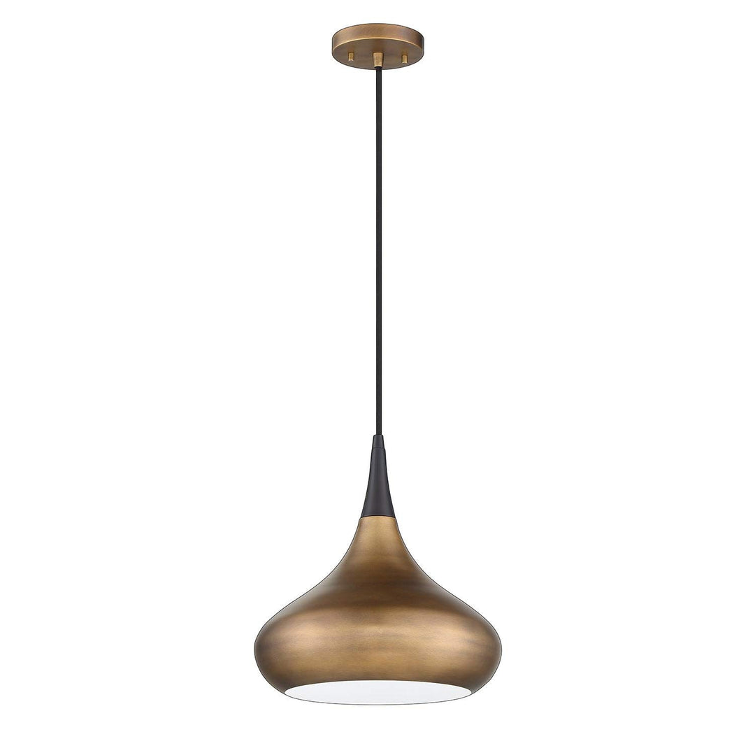 1-Light Brass and Black Gold Transitional Vintage Metal Dimmable