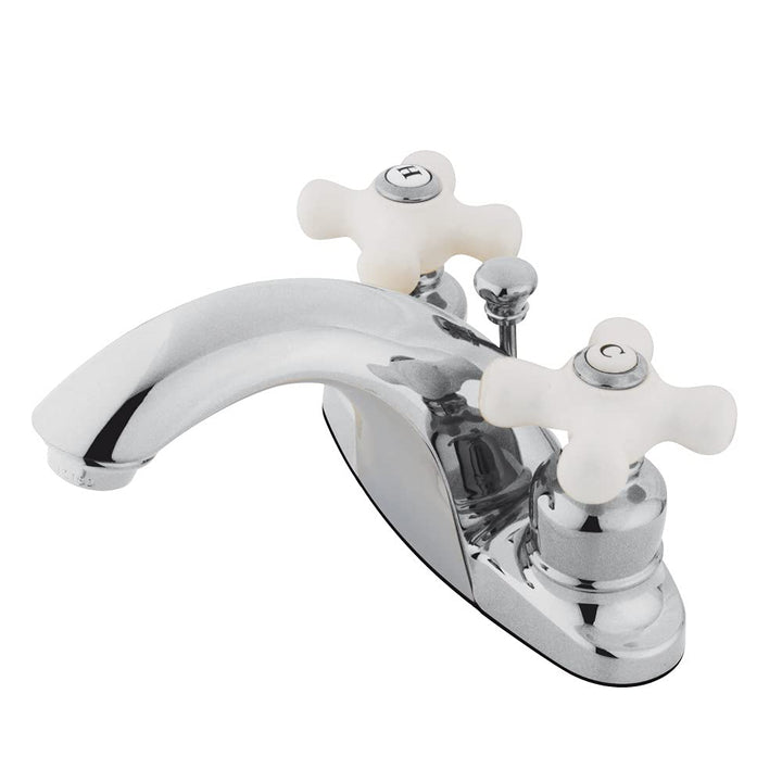 Kingston Brass KB7641PX English Country Centerset Lavatory Faucet 4" Polished Polished Chrome